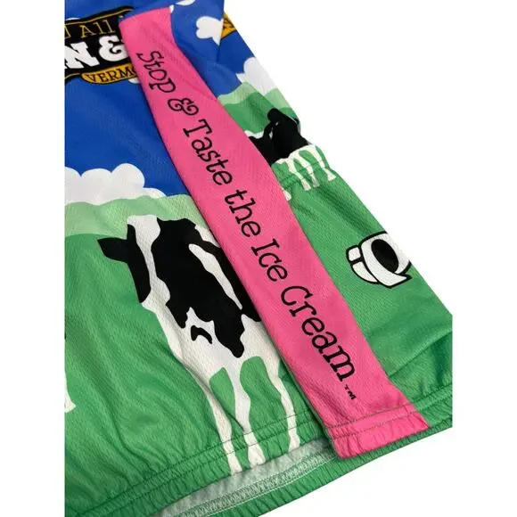 VTG 2001 Pearl Izumi Ben & Jerry's Women's Cycling jersey Size Small Italy - Picture 8 of 10